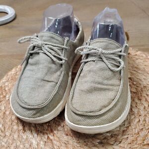 Hey Dude Women’s Wendy's,  Chambray Sage, Size 7
